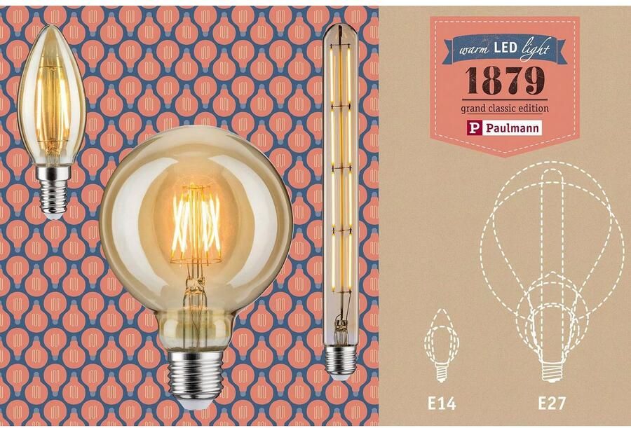 Paulmann Led-verlichting Vintage Globe 95 2 5W E27 goudkleur 1700K - Foto 2