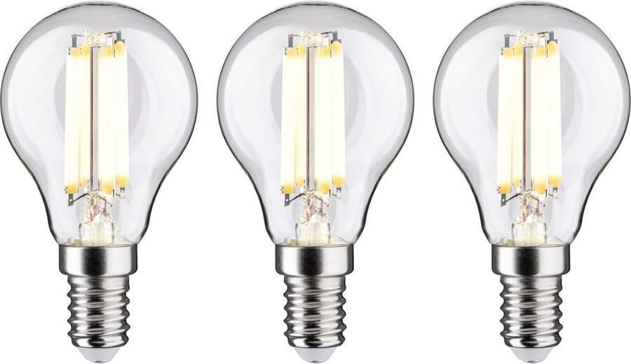 Paulmann Led-verlichting Eco-Line filament 230V LED druppel E14 3-pack 525lm 2 5W 3000K helder (3 stuks) - Foto 6