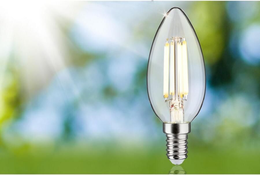 Paulmann Led-verlichting Eco-Line filament 230V LED kaars E14 1-set 525lm 2 5W 3000K helder (1 stuk) - Foto 5