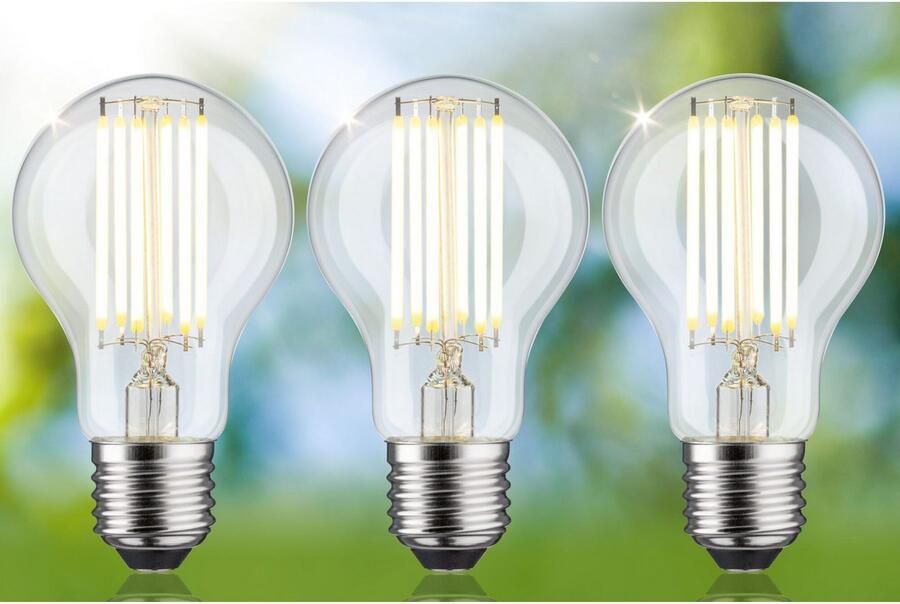 Paulmann Led-verlichting Eco-Line filament 230V LED lamp E27 3-pack 1055lm 5W 3000K helder (3 stuks) - Foto 4