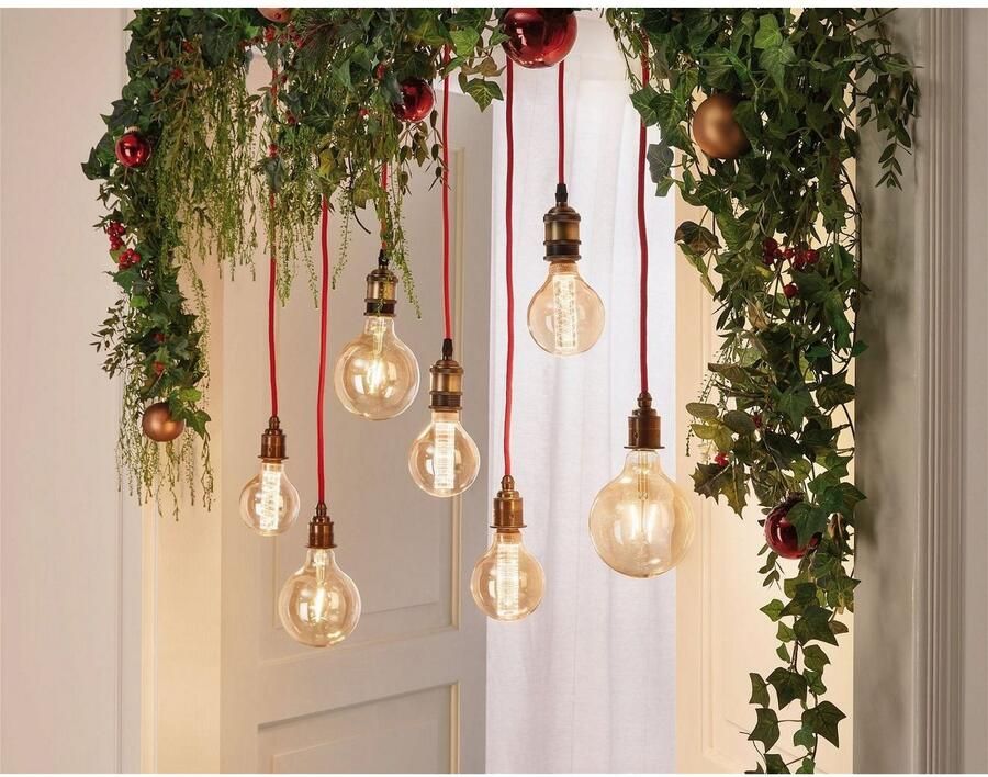 Paulmann Neordic Hanglamp Eldar E27 max. 60W Rood Nikkel geborsteld dimbaar Metaal