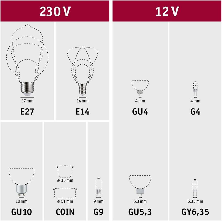 Paulmann Led-verlichting Metallic Glow Standard 230V LED globe dimbaar zwart (1 stuk)