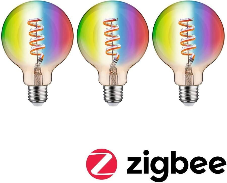 Paulmann Led-verlichting Smart Filament 3-pack G95 470lm 2200K-6500K goudkleur 230V (1 stuk)