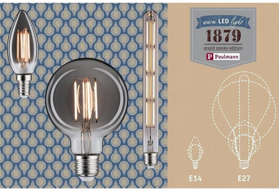 Paulmann Led-verlichting Vintage G95 8W 360lm rook 1800K (1 stuk) - Foto 5