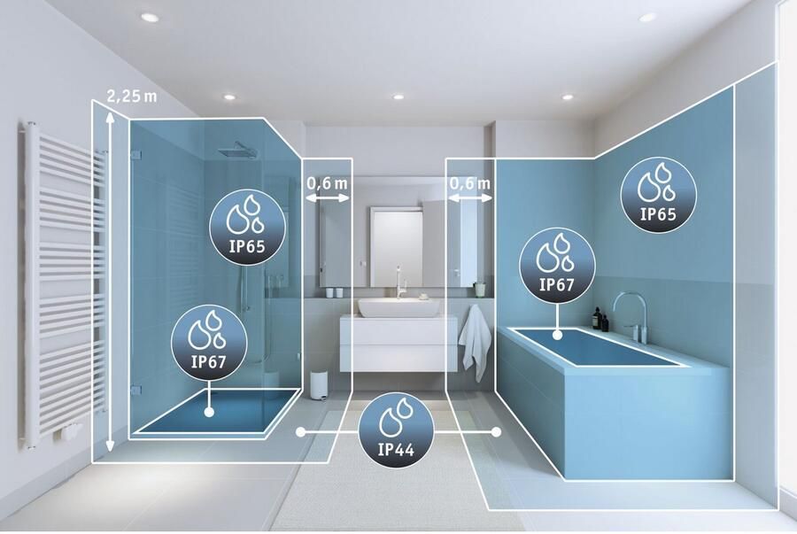 Paulmann Led-wandlamp LED wandlamp Leonis IP44 wit meerdere helderheidsniveaus kleurwisselaar kleurregeling