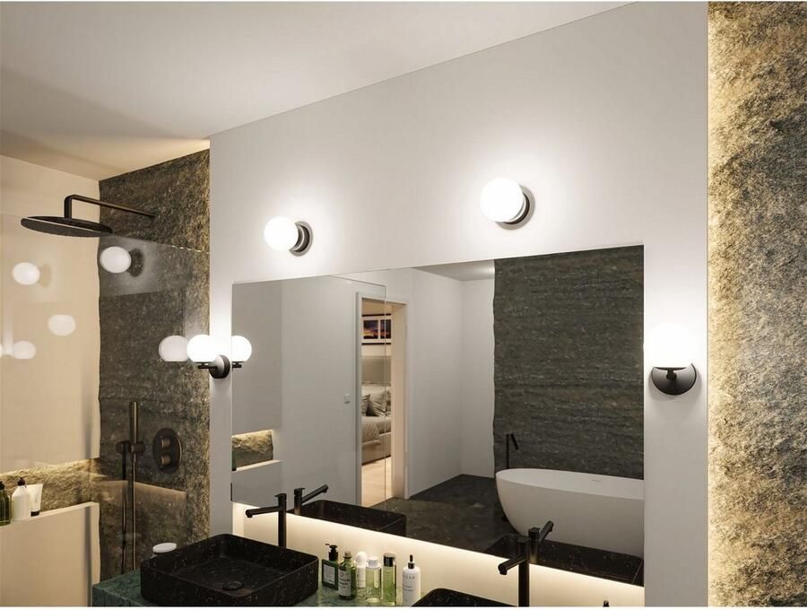 Paulmann Led-wandlamp Selection Bathroom Gove IP44 5W 3000K Satin Glas Metaal (1 stuk)
