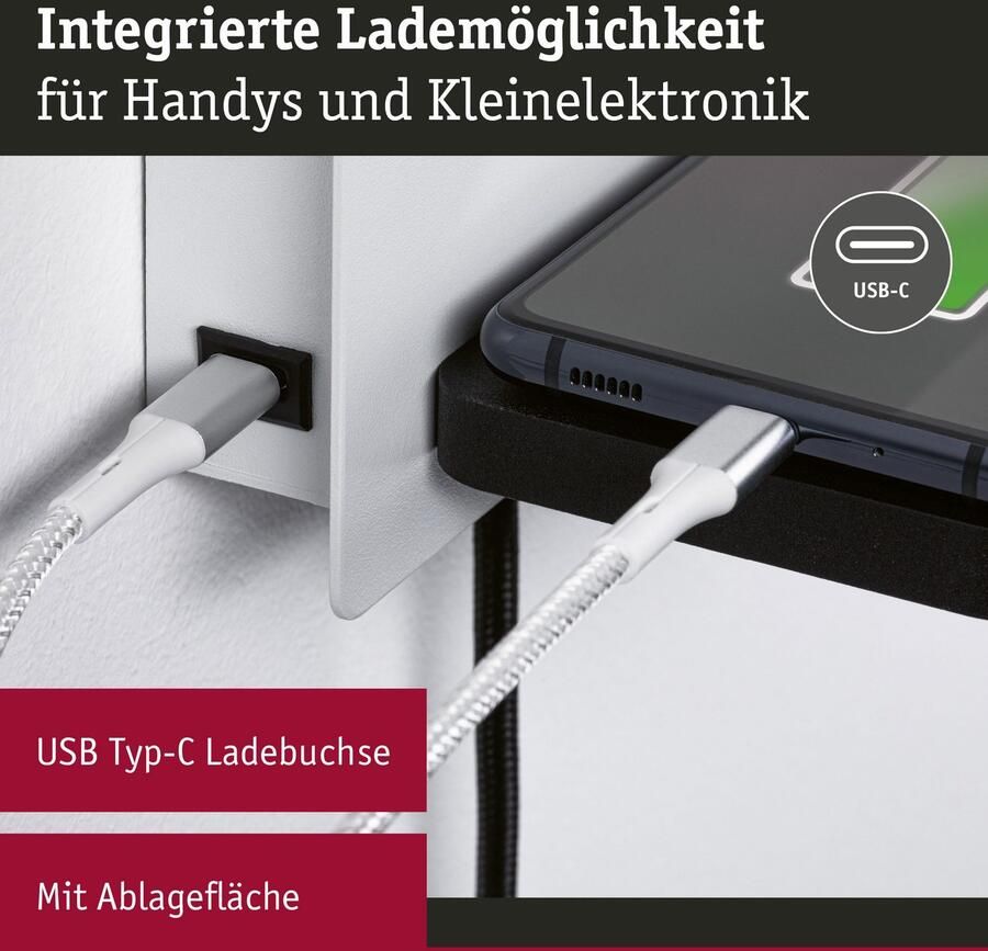 Paulmann Led-wandlamp Serra 2700K 650lm 200lm 230V 5 1x2 6W (1 stuk) - Foto 3