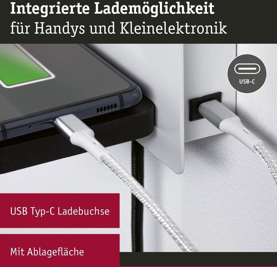 Paulmann Led-wandlamp Serra 2700K 650lm 200lm 230V 5 1x2 6W (1 stuk) - Foto 3