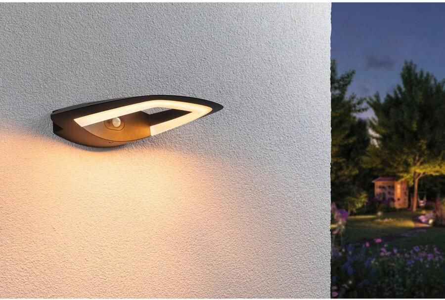 Paulmann Led-wandlamp voor buiten 230V Akena PIR Insect friendly Antraciet - Foto 5