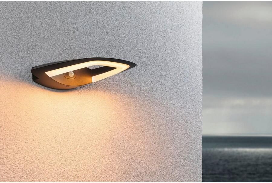 Paulmann Led-wandlamp voor buiten 230V Akena PIR Insect friendly Antraciet - Foto 6