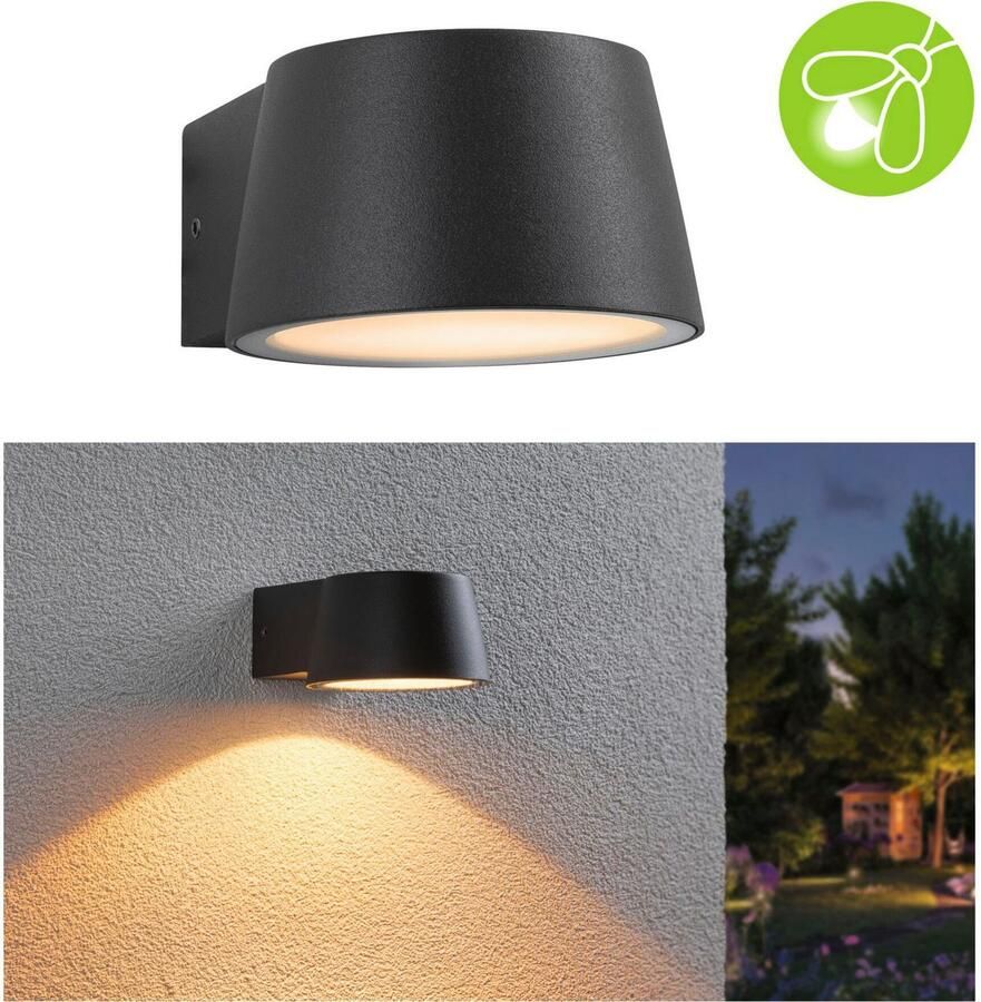 Paulmann Led-wandlamp voor buiten 230V Capea Aluminium Antraciet Insect friendly (1 stuk)