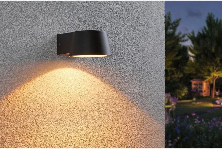 Paulmann Led-wandlamp voor buiten 230V Capea Aluminium Antraciet Insect friendly (1 stuk) - Foto 4