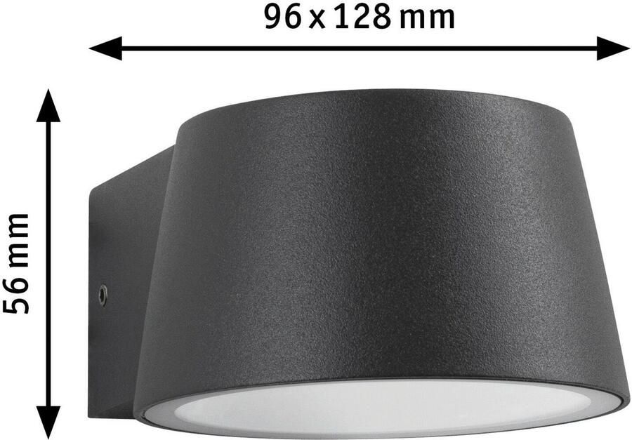 Paulmann Led-wandlamp voor buiten 230V Capea Aluminium Antraciet Insect friendly (1 stuk) - Foto 3