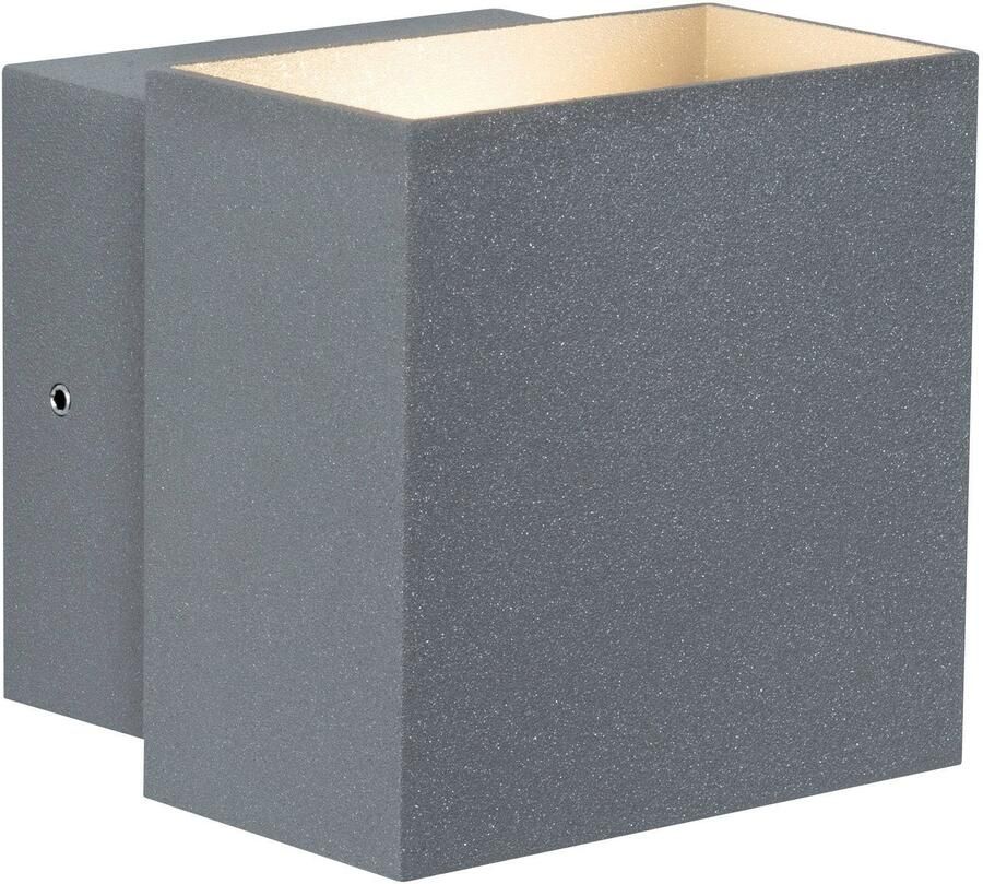 Paulmann Led-wandlamp voor buiten 230V Cybo LED 2x3 5W 230V IP65 vierkant 100x100mm Grijs Aluminium (1 stuk) - Foto 10