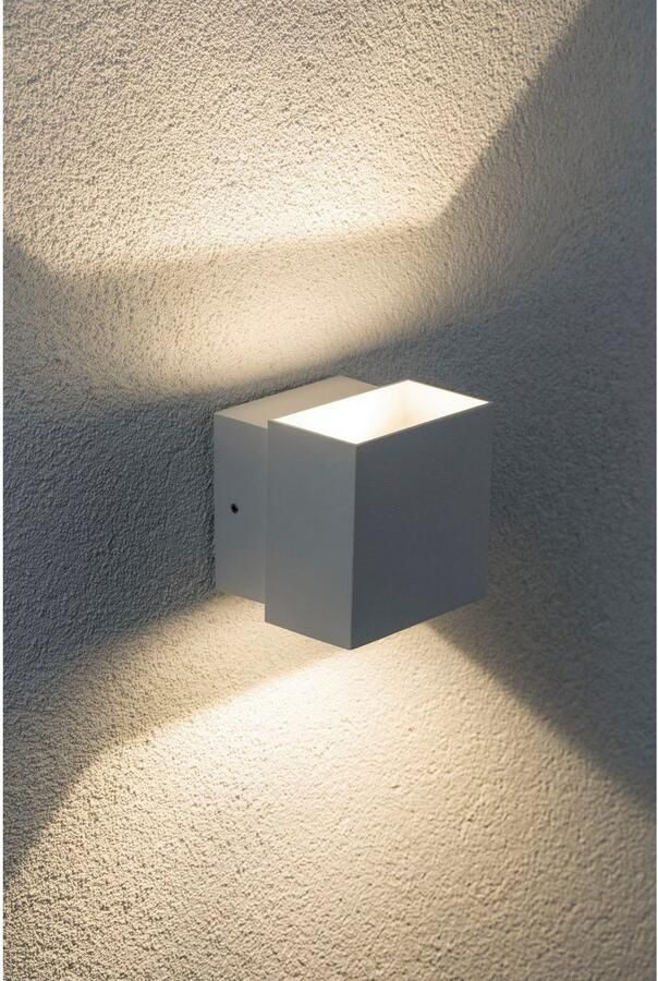 Paulmann Led-wandlamp voor buiten 230V Cybo LED 2x3 5W 230V IP65 vierkant 100x100mm Grijs Aluminium (1 stuk) - Foto 9