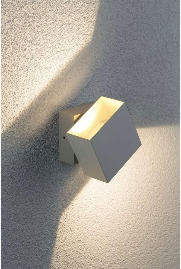 Paulmann Led-wandlamp voor buiten 230V Cybo LED 2x3 5W 230V IP65 vierkant 100x100mm Grijs Aluminium (1 stuk) - Foto 7