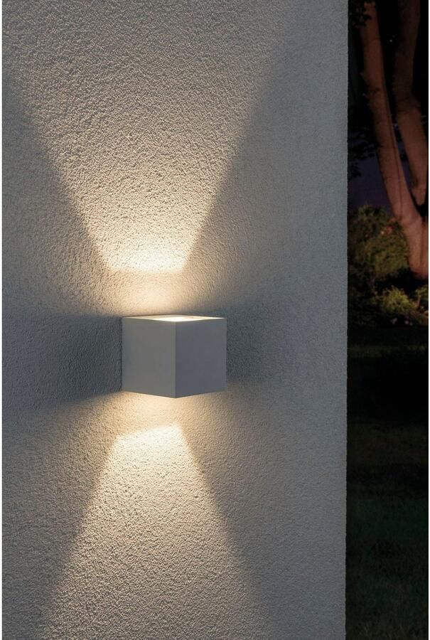 Paulmann Led-wandlamp voor buiten 230V Cybo LED 2x3 5W 230V IP65 vierkant 80x80mm Grijs Aluminium (1 stuk) - Foto 5