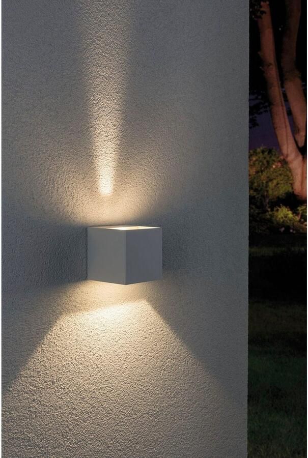 Paulmann Led-wandlamp voor buiten 230V Cybo LED 2x3 5W 230V IP65 vierkant 80x80mm Grijs Aluminium (1 stuk) - Foto 6