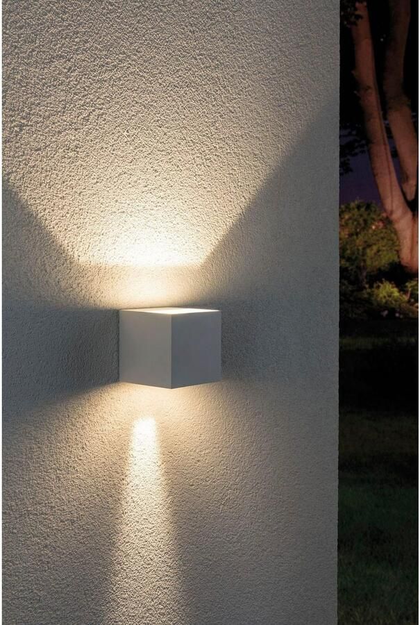 Paulmann Led-wandlamp voor buiten 230V Cybo LED 2x3 5W 230V IP65 vierkant 80x80mm Grijs Aluminium (1 stuk) - Foto 7