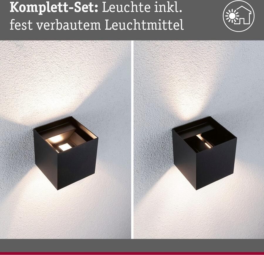 Paulmann Led-wandlamp voor buiten 230V Cybo RGBW Zigbee 2000-6500K Antraciet (1 stuk) - Foto 2