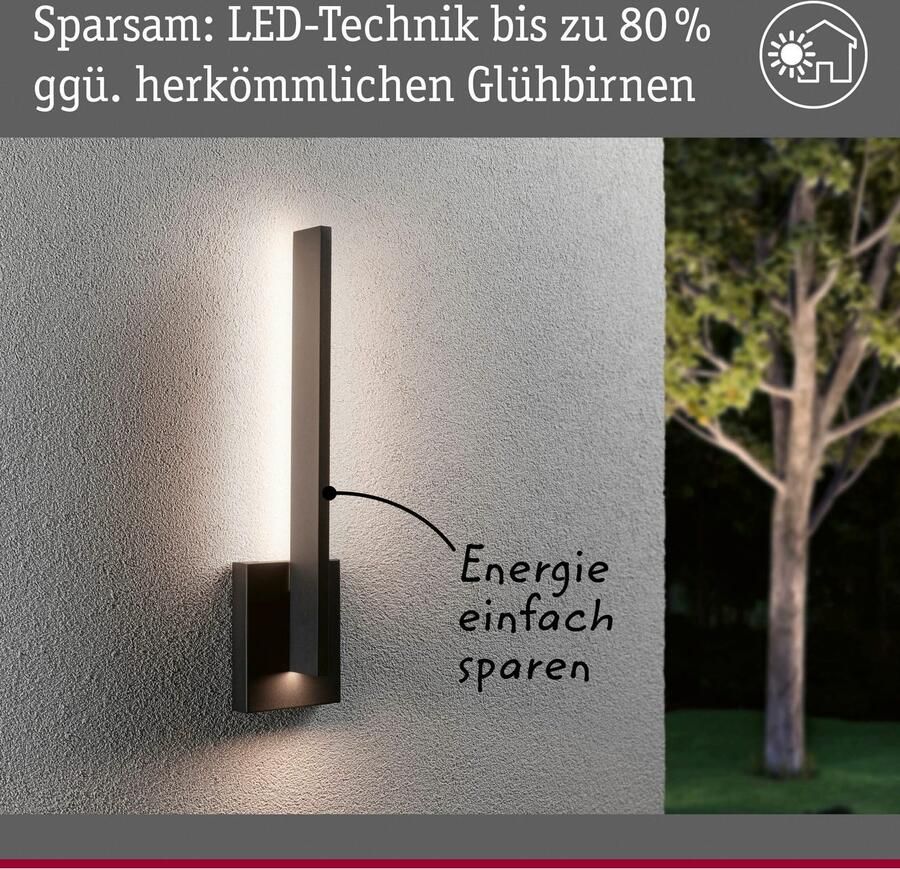 Paulmann Led-wandlamp voor buiten 230V Levka 13 5W IP44 3000K Antraciet - Foto 2