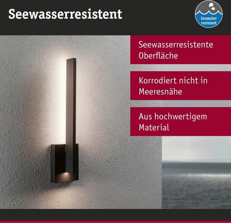 Paulmann Led-wandlamp voor buiten 230V Levka 13 5W IP44 3000K Antraciet - Foto 4