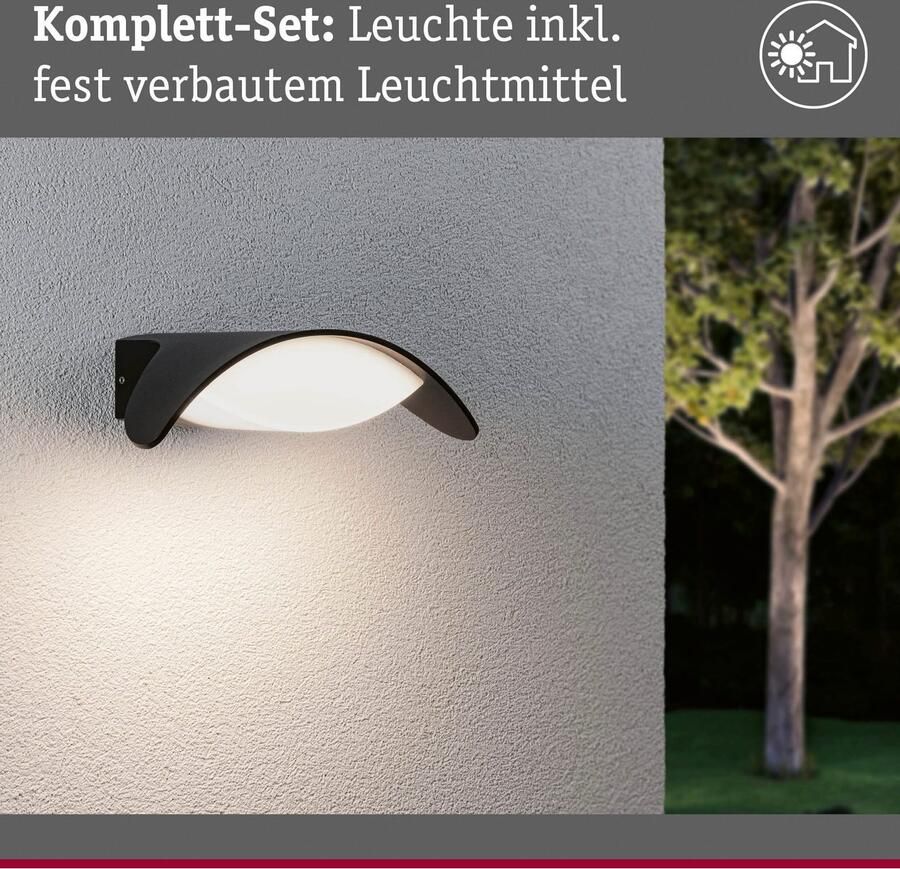 Paulmann Led-wandlamp voor buiten 230V Mesana IP44 Antraciet (1 stuk) - Foto 2