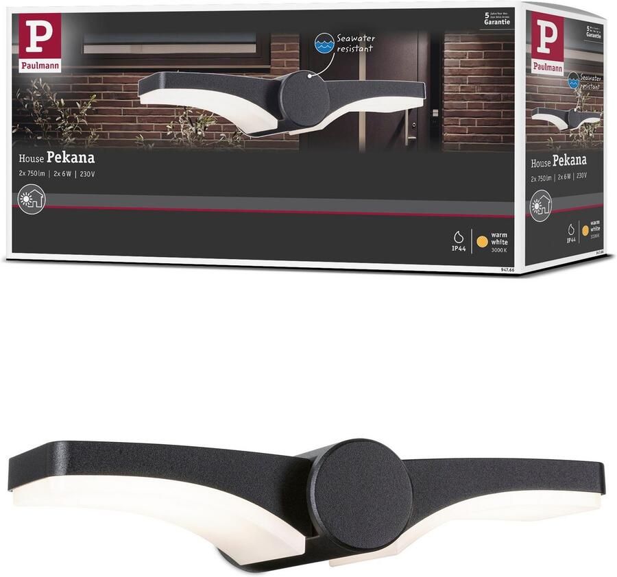 Paulmann Led-wandlamp voor buiten 230V Pekana IP44 Antraciet (1 stuk) - Foto 2