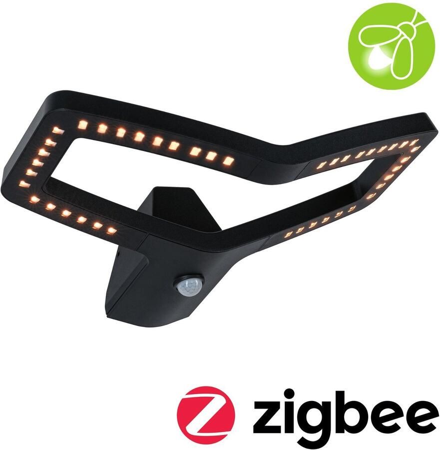 Paulmann Led-wandlamp voor buiten Alara IP44 vierkant 375x270mm 3000-2200K 10W 230V antraciet metaal (1 stuk)