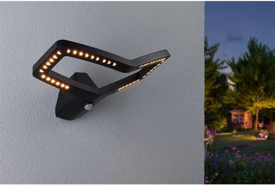 Paulmann Led-wandlamp voor buiten Alara IP44 vierkant 375x270mm 3000-2200K 10W 230V antraciet metaal (1 stuk) - Foto 3