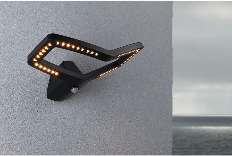 Paulmann Led-wandlamp voor buiten Alara IP44 vierkant 375x270mm 3000-2200K 10W 230V antraciet metaal (1 stuk) - Foto 4