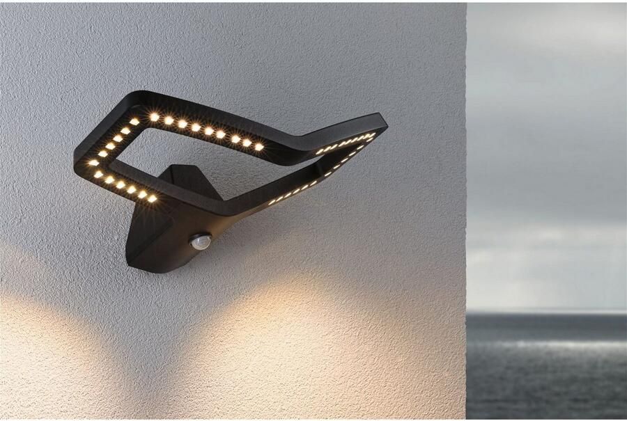 Paulmann Led-wandlamp voor buiten Alara IP44 vierkant 375x270mm RGBW+ 10W 450lm 230V antraciet metaal (1 stuk) - Foto 3