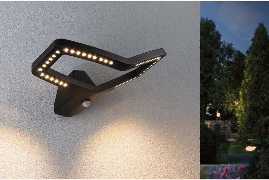 Paulmann Led-wandlamp voor buiten Alara IP44 vierkant 375x270mm 3000K 10W 450lm 230V antraciet metaal (1 stuk) - Foto 2