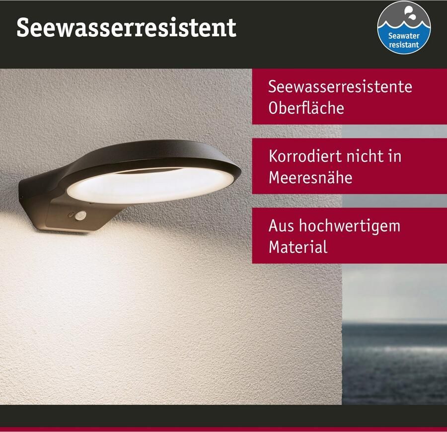 Paulmann Led-wandlamp voor buiten Anela 230V antraciet IP44 - Foto 2