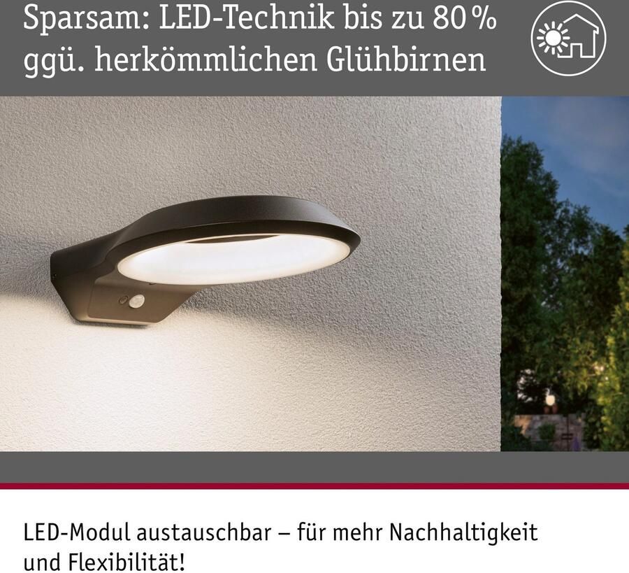 Paulmann Led-wandlamp voor buiten Anela 230V antraciet IP44 - Foto 4