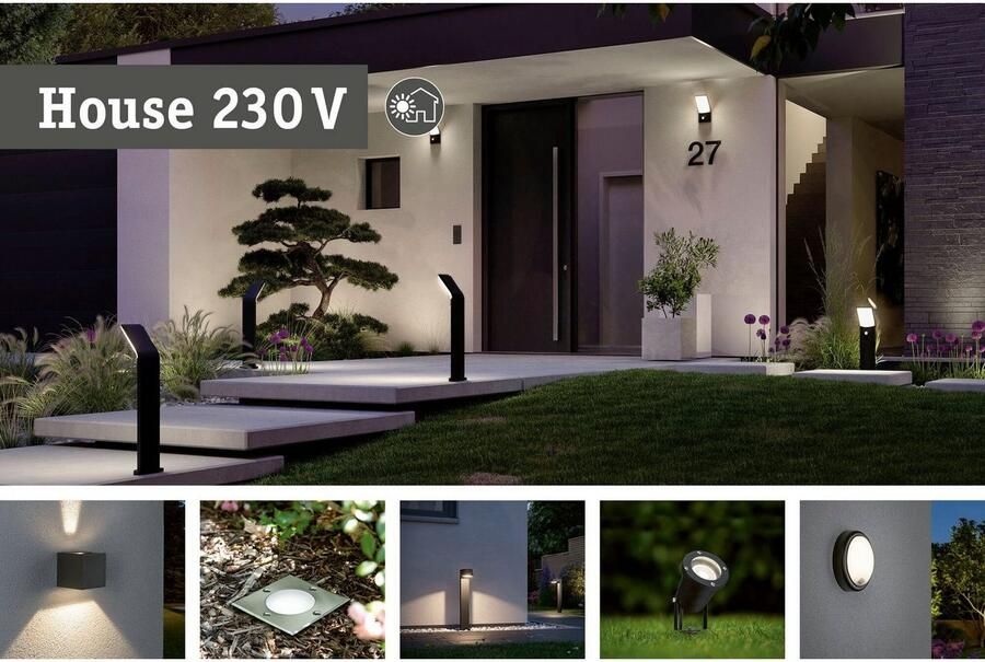 Paulmann Led-wandlamp voor buiten Zenera 230V Antraciet 2.200 3.000 K insectvriendelijk en zeewaterbestendig - Foto 8