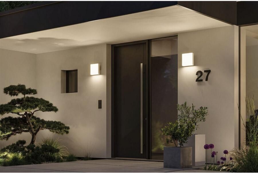 Paulmann Led-wandlamp voor buiten Azalena IP44 250x97mm 3000K 8 5W 700lm 230V kunststof aluminium (1 stuk) - Foto 4