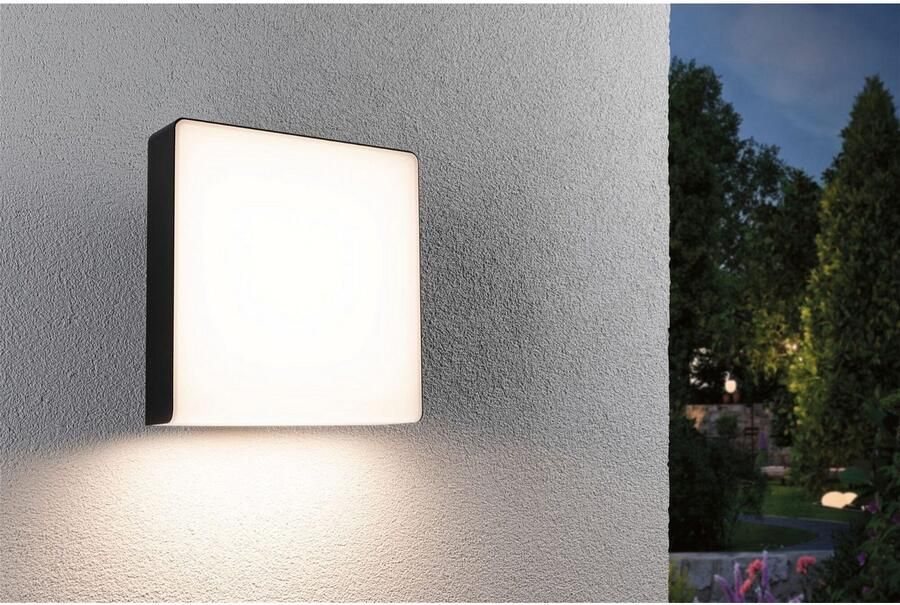 Paulmann Led-wandlamp voor buiten Azalena IP44 250x97mm 3000K 8 5W 700lm 230V kunststof aluminium (1 stuk) - Foto 5