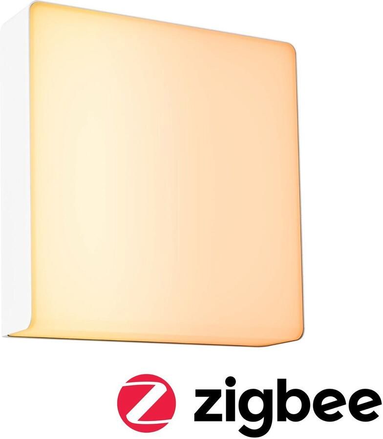 Paulmann Led-wandlamp voor buiten Azalena IP44 250x97mm 8 5W 700lm 230V kunststof aluminium Smart Home Zigbee 3.0 bewegingssensor met hoogfrequentiesensor (1 stuk)