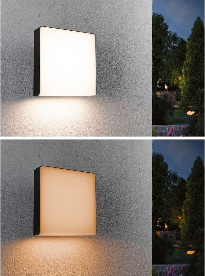 Paulmann Led-wandlamp voor buiten Azalena IP44 250x97mm 8 5W 700lm 230V kunststof aluminium Smart Home Zigbee 3.0 bewegingssensor met hoogfrequentiesensor (1 stuk) - Foto 4