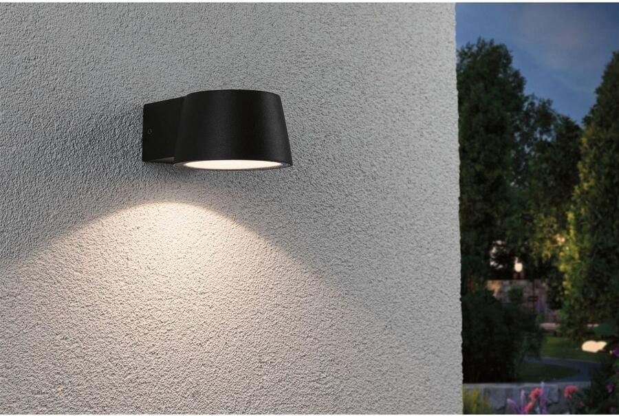 Paulmann Led-wandlamp voor buiten Capea IP44 96x128mm 3000K 6W 500lm 230V antraciet aluminium (1 stuk) - Foto 5