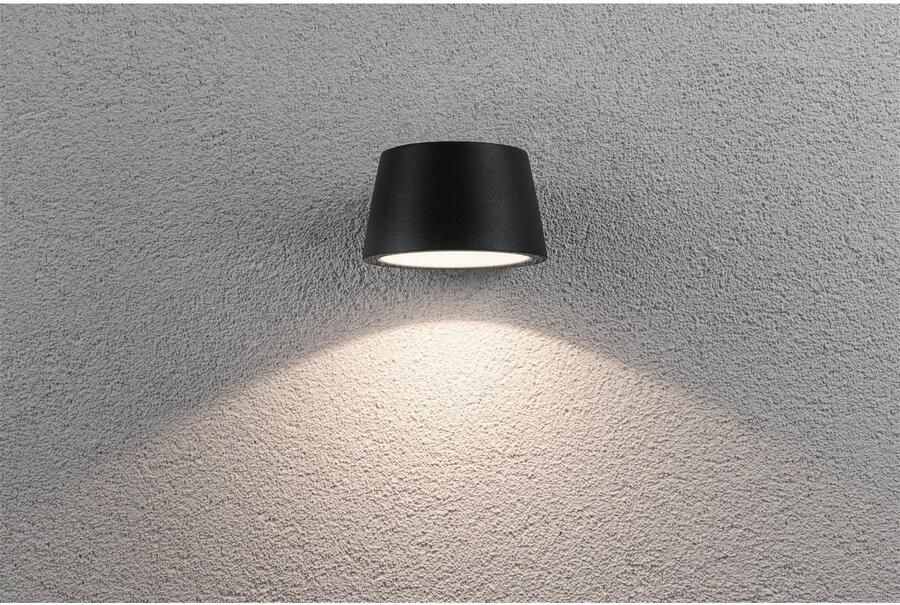 Paulmann Led-wandlamp voor buiten Capea IP44 96x128mm 3000K 6W 500lm 230V antraciet aluminium (1 stuk) - Foto 6