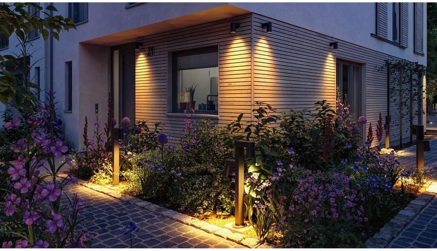 Paulmann Led-bolderlamp Kimu IP44 822mm 2200K 2x7 8W 720lm 230V 70° Antraciet Aluminium (1 stuk) - Foto 4