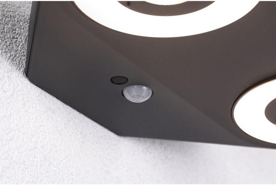 Paulmann Led-wandlamp voor buiten Silma IP44 280x176mm 3000K 2x5 5 2x0 7W 2x600lm 230V Aluminium (1 stuk) - Foto 3