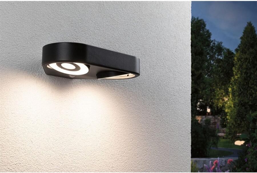 Paulmann Led-wandlamp voor buiten Silma IP44 280x176mm 3000K 2x5 5 2x0 7W 2x600lm 230V Aluminium (1 stuk) - Foto 4