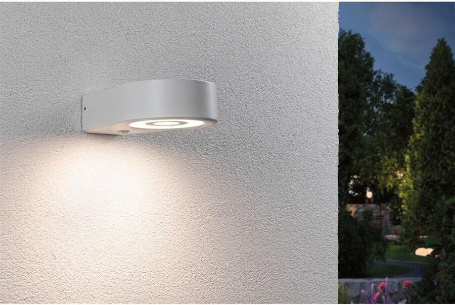 Paulmann Led-wandlamp voor buiten Silma IP44 65x186mm 3000K 5 1x0 7W 600lm 230V Aluminium (1 stuk) - Foto 3