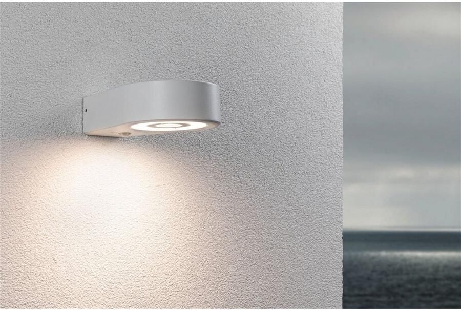 Paulmann Led-wandlamp voor buiten Silma IP44 65x186mm 3000K 5 1x0 7W 600lm 230V Aluminium (1 stuk) - Foto 5