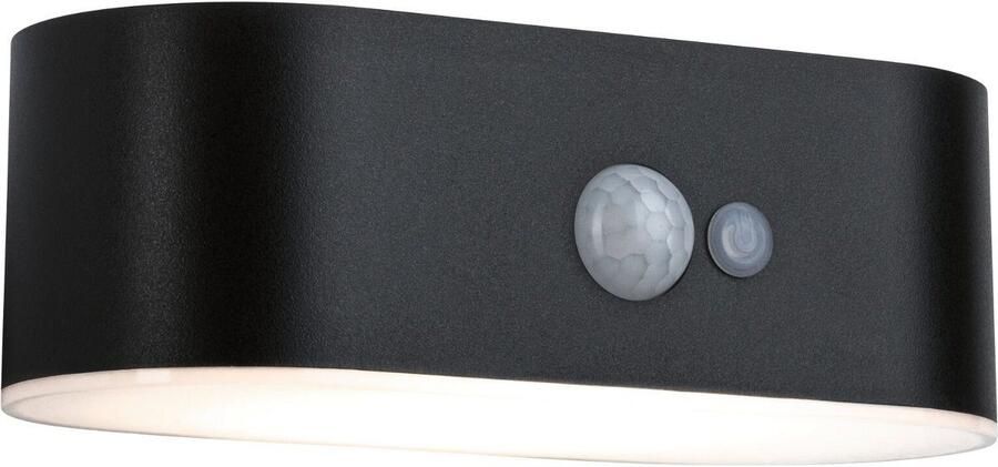 Paulmann Led-wandlamp voor buiten Solar Adya IP44 3000K 200lm Zwart (1 stuk)