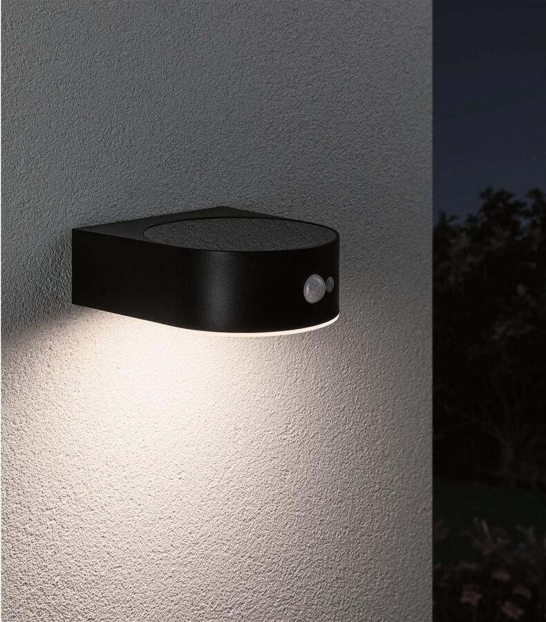Paulmann Led-wandlamp voor buiten Solar Eileen IP44 3000K 400lm Zwart (1 stuk) - Foto 3