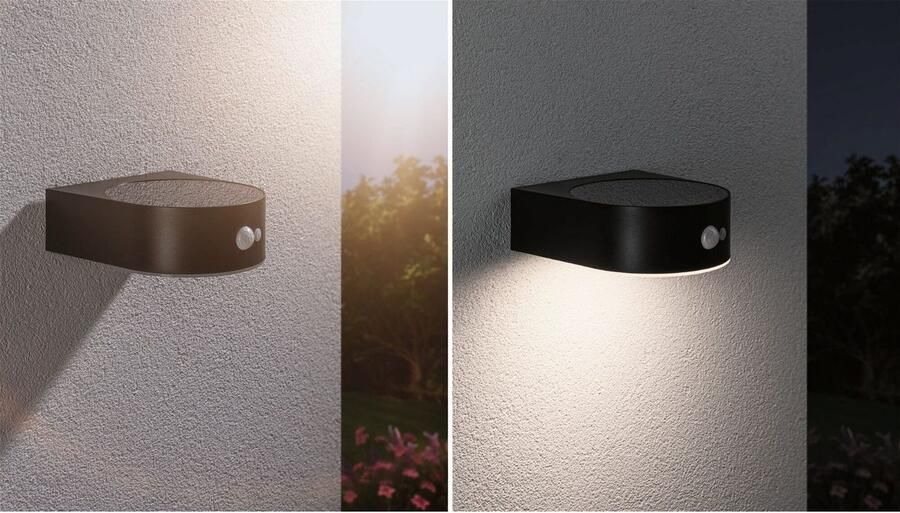Paulmann Led-wandlamp voor buiten Solar Eileen IP44 3000K 400lm Zwart (1 stuk) - Foto 6
